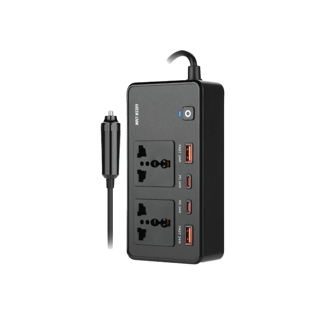 مبدل برق خودرو كرين لاين مدل CG-200 داراى اتصال سوكت فندكى، استاندارد ايمنى، مناسب براى تمام خودروهاى بنزينى وبرقى، حداكثر توان 200 وات، افزايش عملكرد فنى و استفاده آسان براى شارث دستكاه هاى الكترونيكى
