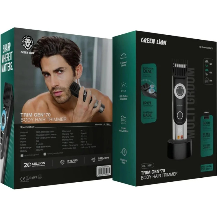 ماشین اصلاح موی بدن سر صورت گرین لاین Green Lion Trim Gen 70 Body Hair Trimmer