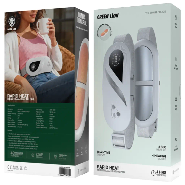 پد گرم کننده قاعدگی راپید گرین Green Lion Rapid Heat Menstrual Heating Pad