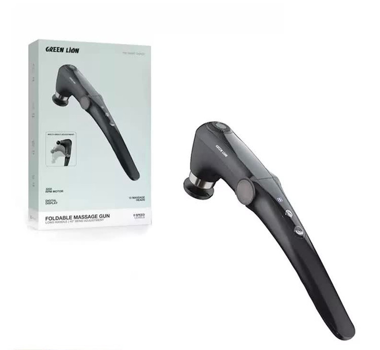 ماساژور دستی تاشو با قابلیت تنظیم زاویه گرین لاین مدل Green Lion Foldable Massage Gun