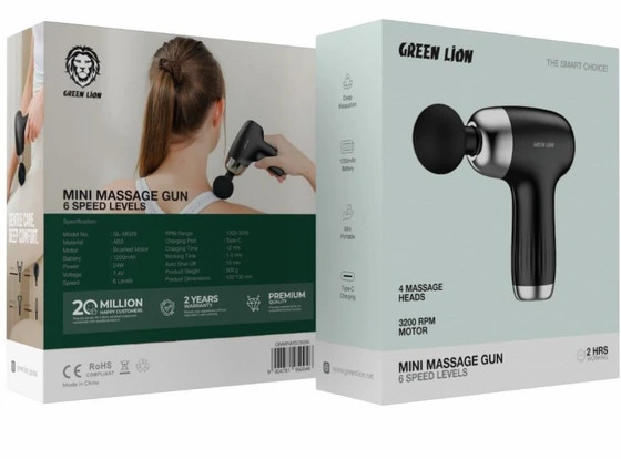 ماساژور تفنگی مینی گرین لاین - Green Lion Mini Massage Gun 6 Speed Levels