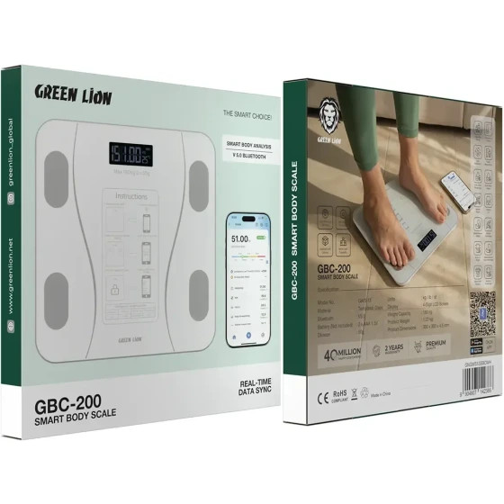 ترازو هوشمند گرین لاین مدل GBC-200 ظرفیت ۱۸۰ کیلوگرم