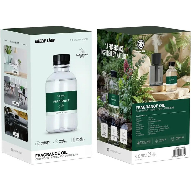روغن خوشبوکننده گرین لاین Oud Wood مخصوص دیفیوزر حجم 250 میلیلیتر مدل GNFROUD250ML