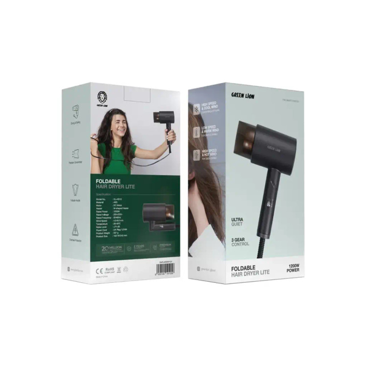 سشوار مسافرتی گرین لاین Green Lion Foldable Hair Dryer Lite 1200W