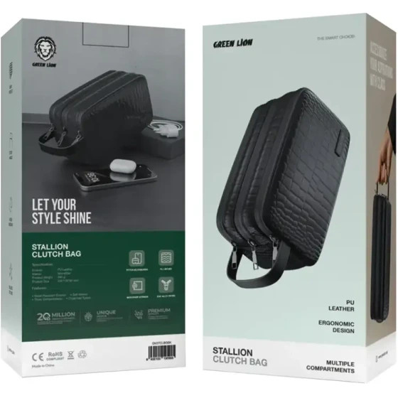 کیف و لوازم جانبی گرین لاین سه زیپ مدل Stallion Clutch Bag