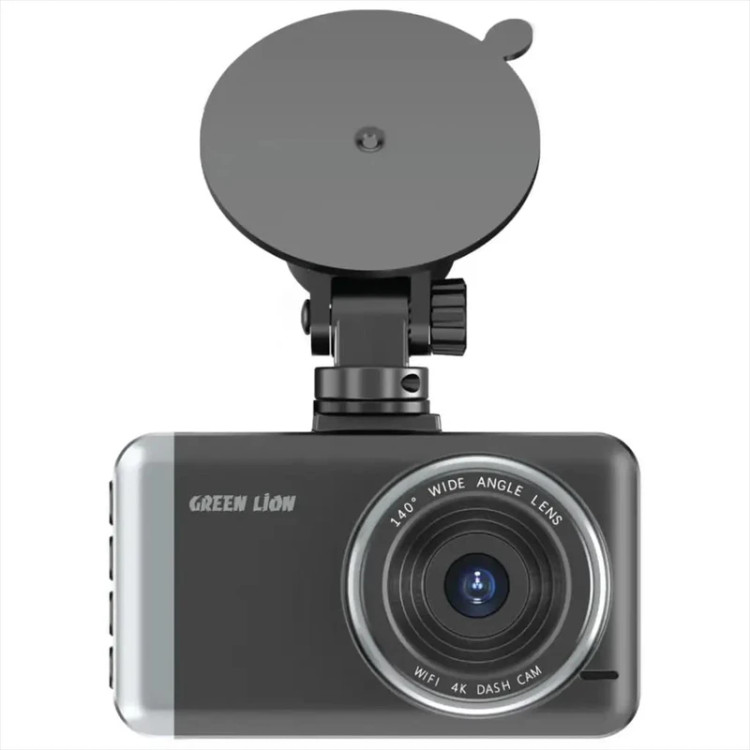 دوربین داشبورد جلو و عقب گرین لاین مدل Front and Rear GNDACAM14PBK با صفحه نمایش سه اینچ و نصب روی شیشه مناسب ثبت وقایع خودرو