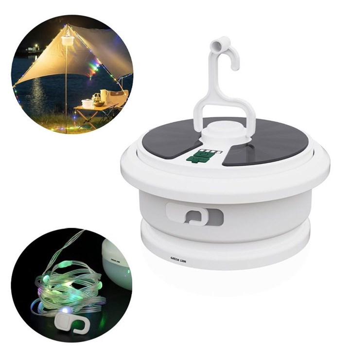 چراغ و ریسه 10 متری کمپینگ خورشیدی گرین لاین Solar LED Lumex