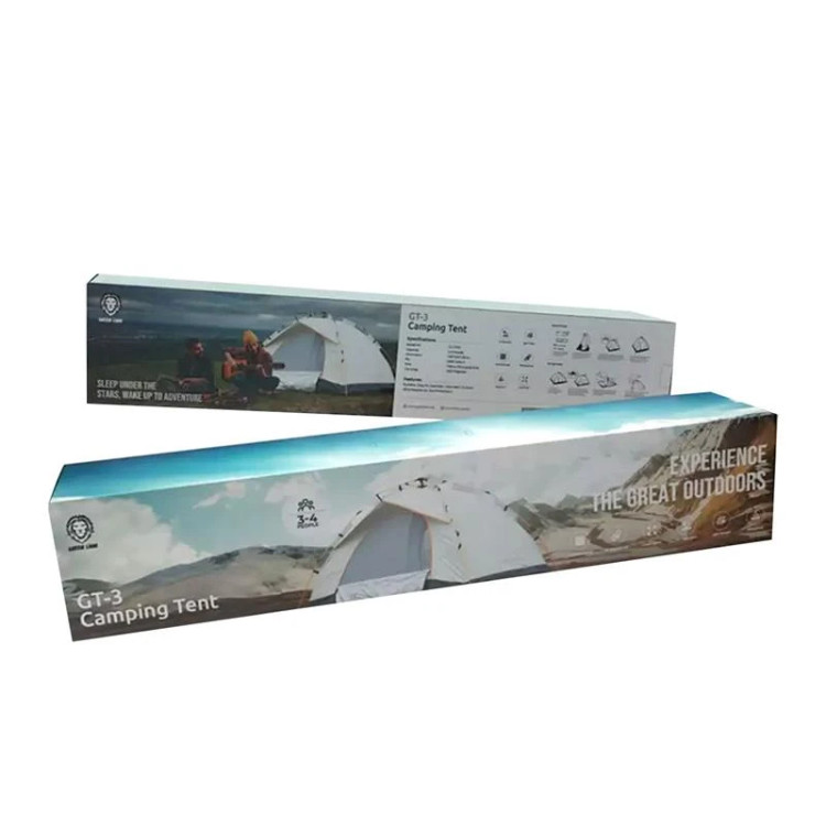 چادر کمپینگ 4 نفره گرین لاین مدل GT-3 با فرم گنبدی و ساختار عصایی، دارای دو لایه، کف پلیاستر ضدآب، زیپ ضدآب، پوش دوم نیمه و تنفسپذیری بالا، مناسب آبوهوای معتدل و خشک و ارتفاع داخلی 130 سانتیمتر