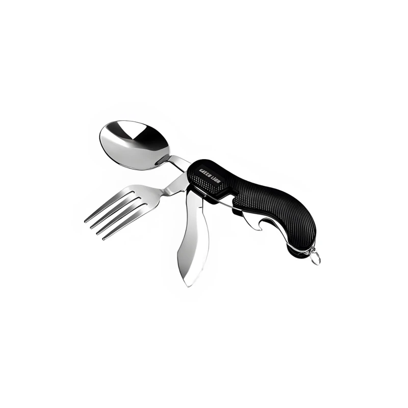مجموعه قاشق و چنگال سفری گرین لاین مدل Cutlery Set با جنس آلومینیوم، وزن 130 گرم و ابعاد 17x8x5 سانتی‌متر
