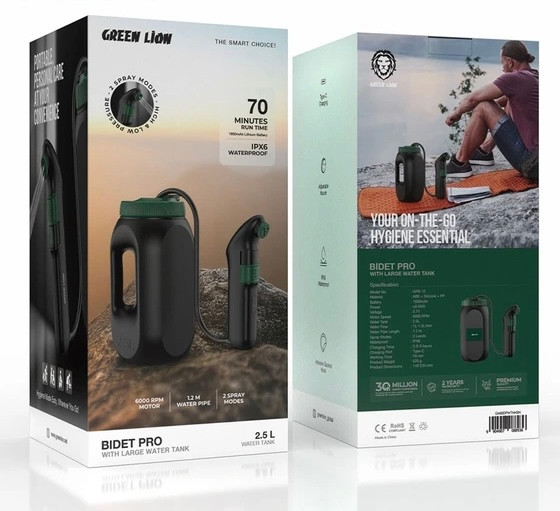 دوش و بیده مسافرتی گرین لاین مدل Bidet Pro با مخزن ۲.۵ لیتری