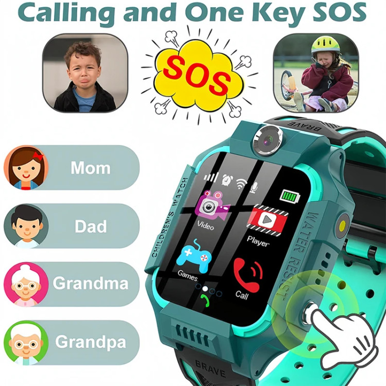 ساعت هوشمند گرین لاین مدل KIDS SERIES 5 مناسب برای کودکان, دارای قابلیت های شتاب سنج و ژیروسکوپ, بند سیلیکون