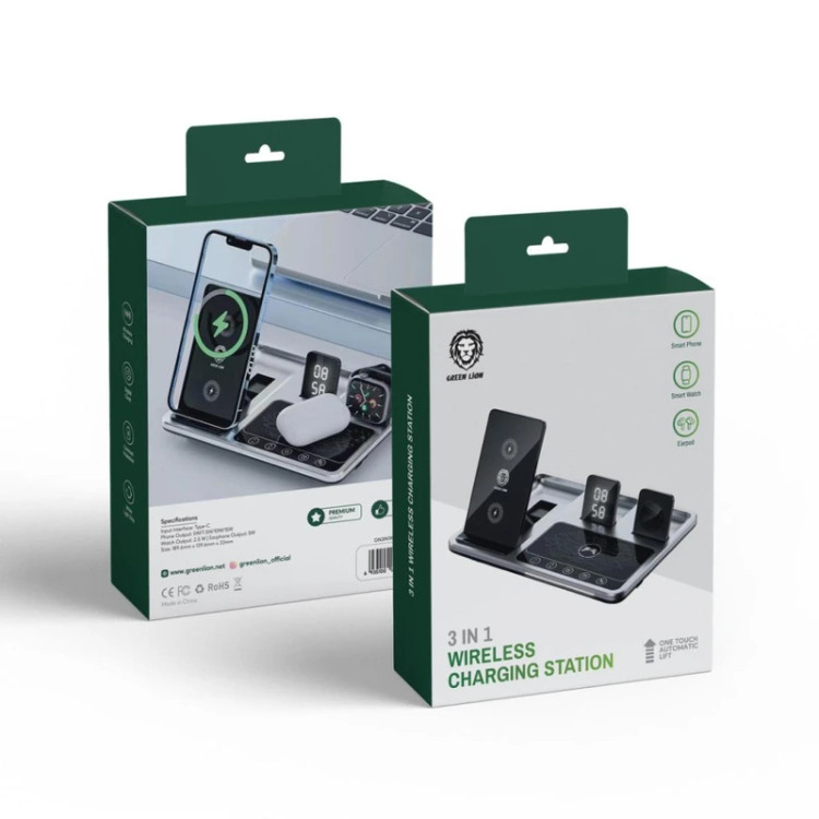 شارژر رومیزی 15 وات گرین لاین مدل 4in1 Wireless