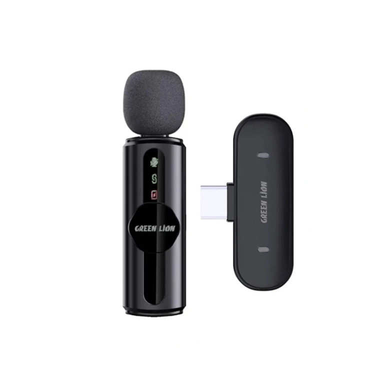 میکروفون بیسیم گرین لاین مدل GM-75X با گیرنده USB Type-C، مبدل USB و لایتنینگ و قابلیت کاهش نویز