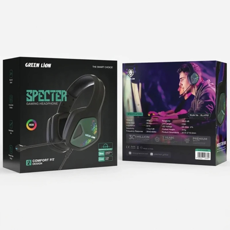 هدفون گیمینگ گرین لاین مدل Green Lion Specter Gaming Headphone