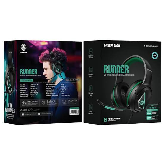 هدفون گیمینگ سیمی گرین لاین Green Lion Runner Wired Gaming Headphone