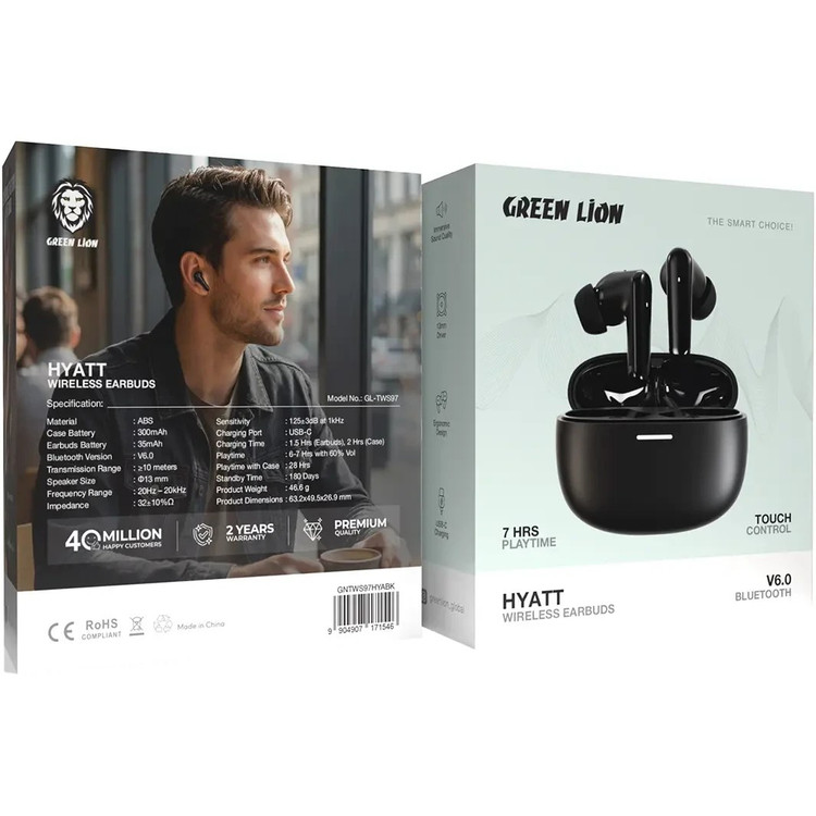 هندزفری بلوتوثی هیات گرین لاین Green Lion HYATT Wireless Earbuds GL-TWS97