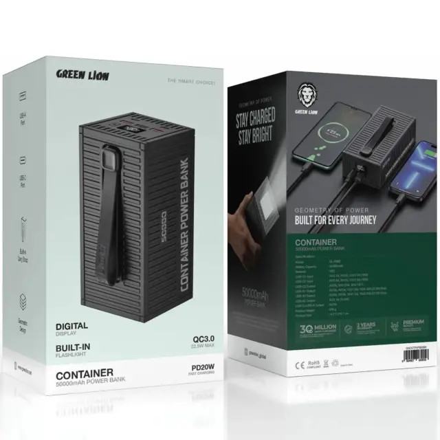پاور بانک 50000 گرین لاین Green Lion مدل GL-PX63 توان 22.5 وات