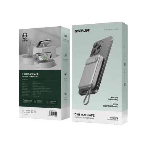 پاوربانک 10000 میلی آمپر دی ایکس بی گرین Green DXB Magsafe 10000mAh PowerBank