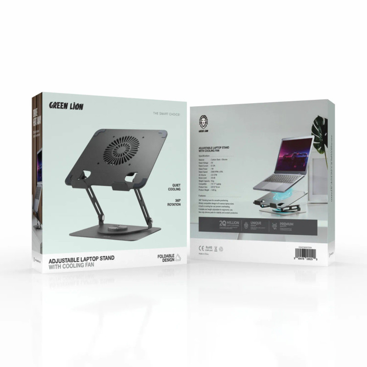 استند لپتاپ با فن خنک کننده گرین لاین ADJUSTABLE LAPTOP STAND WITH COOLING FAN