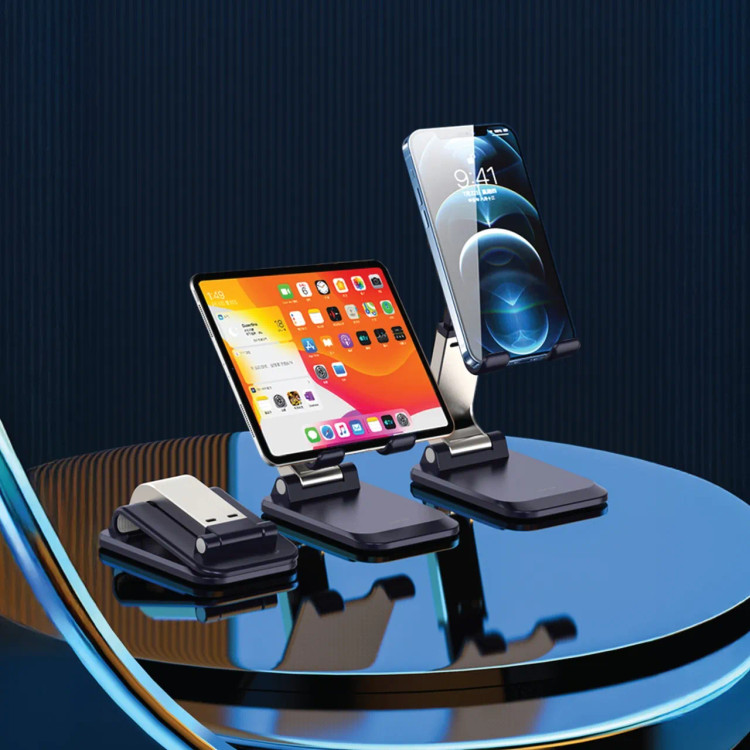 استند رومیزی جمع شونده موبایل و تبلت M2 گرین لاین(GNGX49HLD)Green Lion M2 Foldable Multi-Angle Phone Holder – Black