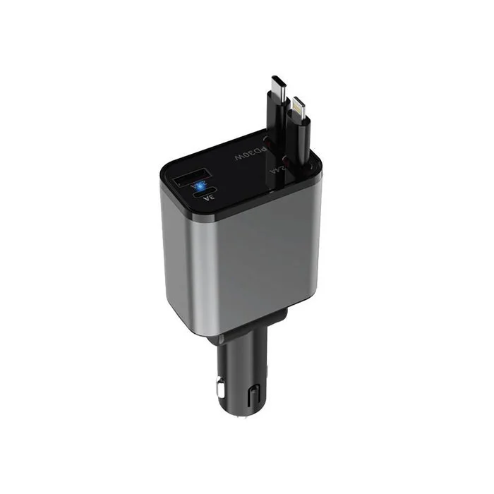 شارژر فندکی 50W گرین لاین مدل RETRACTABLE