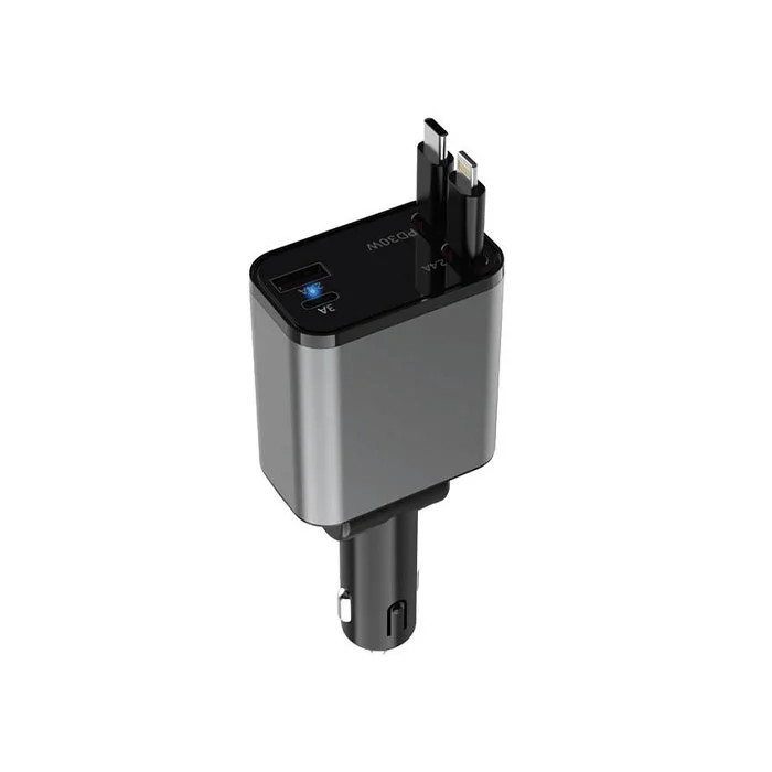 شارژر فندکی 50W گرین لاین مدل RETRACTABLE