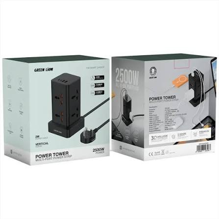 چندراهی برق و شارژ گرین لاین Power Strip توان 2500W