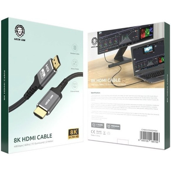کابل گرین لاین 8K HDMI مدل GN8KHDMI3HDBK