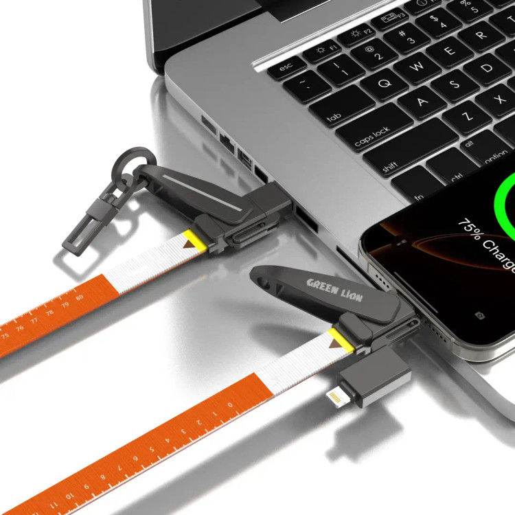 Green Lion 4 in 1 Cable Ultra Fast Charging Lanyard 240Wگرین لاین