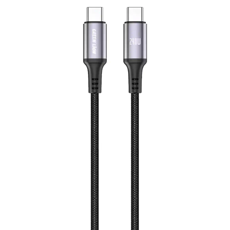 کابل تبدیل 2 در 2 با روکش بافتنی A به C و C به لایتنینگ گرین لاین 2In-2 Braided Fast Charging Cable